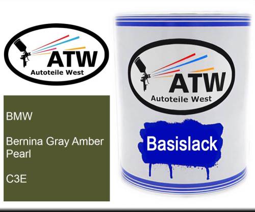 BMW, Bernina Gray Amber Pearl, C3E: 1L Lackdose, von ATW Autoteile West.